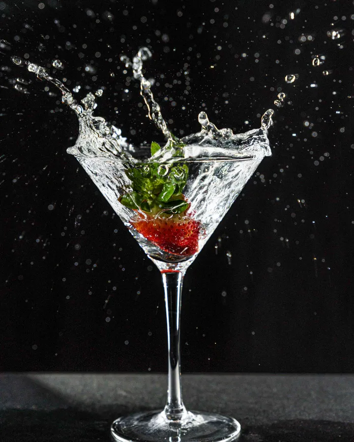 Product splash photography