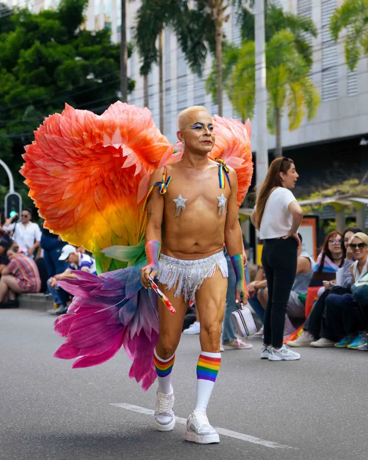 Street portrait at the Pride parade in Medellín, Colombia