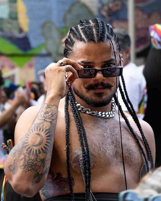 Street portrait at the Pride parade in Medellín, Colombia
