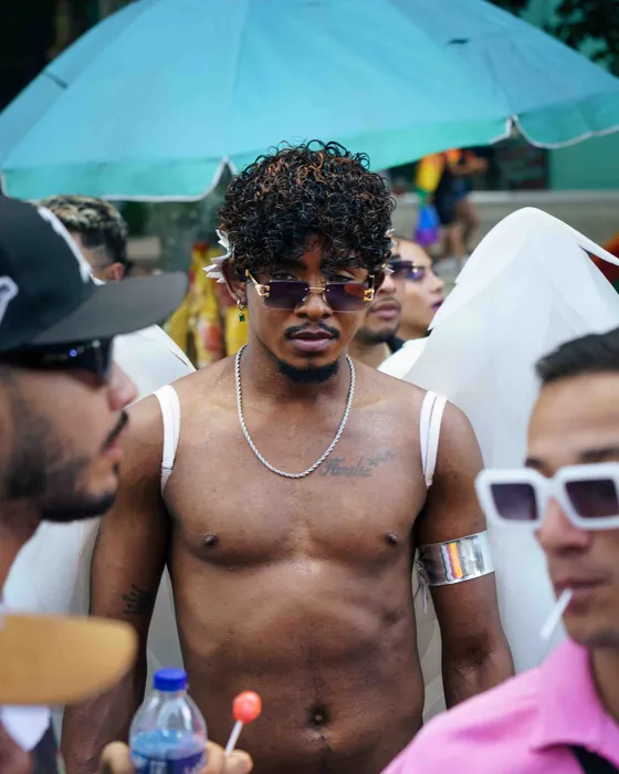 Street portrait at the Pride parade in Medellín, Colombia